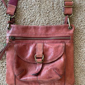 Fossil Brown Leather Crossbody Bag